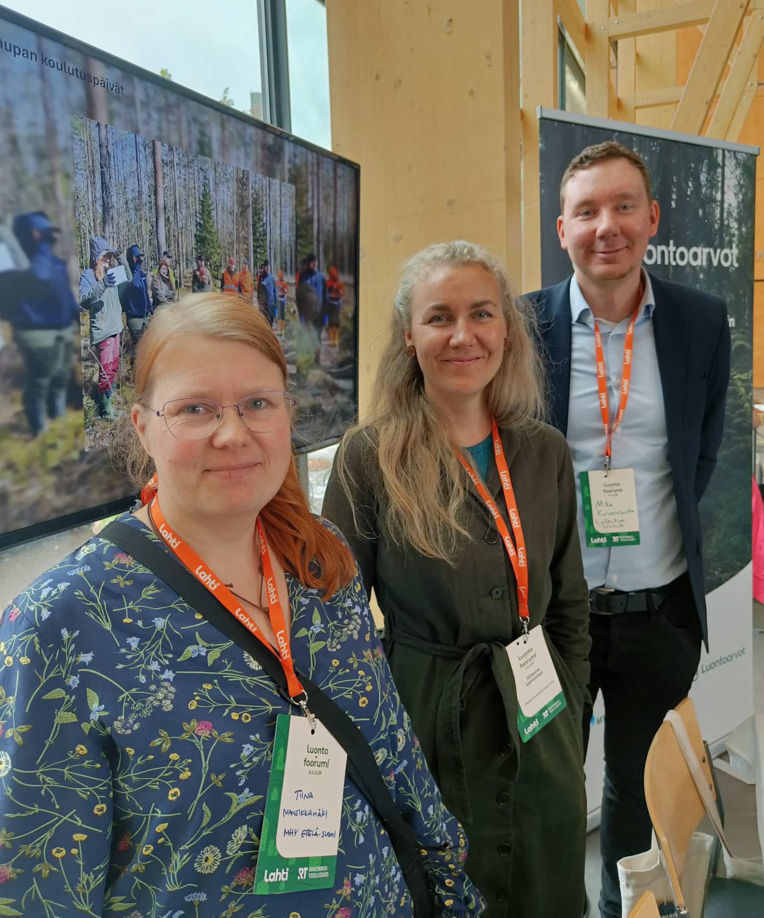 Edustajamme Luontoarvot-foorumissa Lahdessa.